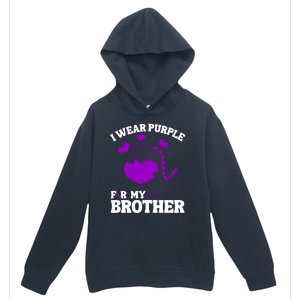 I Wear Purple For My Brother Epilepsy Awareness Urban Pullover Hoodie