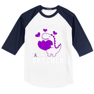 I Wear Purple For My Brother Epilepsy Awareness Baseball Sleeve Shirt