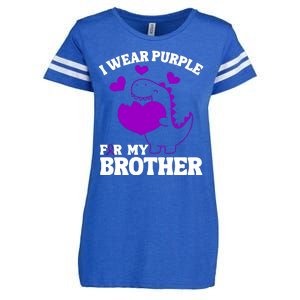 I Wear Purple For My Brother Epilepsy Awareness Enza Ladies Jersey Football T-Shirt