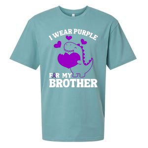 I Wear Purple For My Brother Epilepsy Awareness Sueded Cloud Jersey T-Shirt