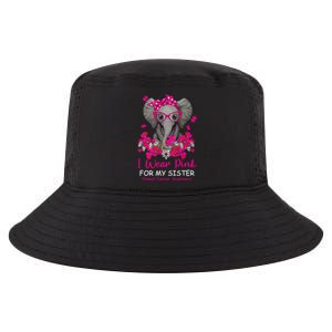 I Wear Pink For My Sister Elephant Breast Cancer Awareness Cute Gift Cool Comfort Performance Bucket Hat