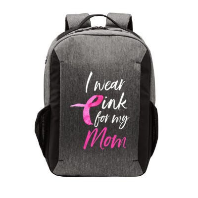 I Wear Pink For My Mom Breast Cancer Awareness Vector Backpack