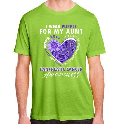 I Wear Purple For My Aunt Pancreatic Cancer Awareness Funny Gift Adult ChromaSoft Performance T-Shirt