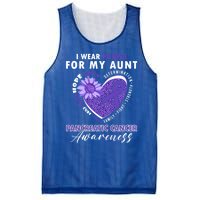 I Wear Purple For My Aunt Pancreatic Cancer Awareness Funny Gift Mesh Reversible Basketball Jersey Tank