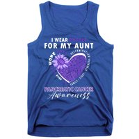 I Wear Purple For My Aunt Pancreatic Cancer Awareness Funny Gift Tank Top