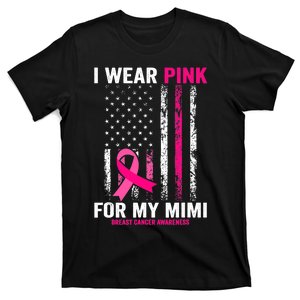 I Wear Pink for My Mimi American Flag T-Shirt