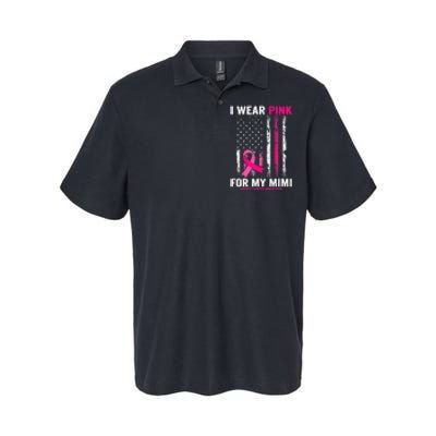 I Wear Pink for My Mimi American Flag Softstyle Adult Sport Polo