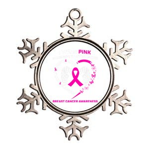 I Wear Pink In Memory Of My Daughter Breast Cancer Awareness Gift Metallic Star Ornament