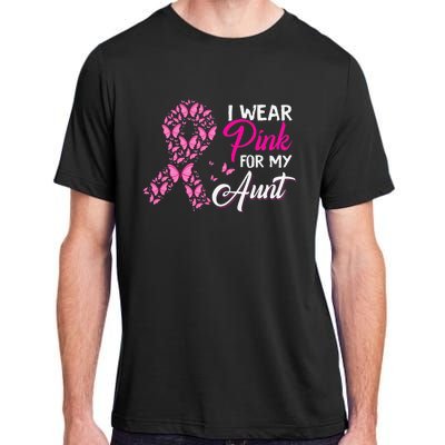 I Wear Pink For My Aunt Breast Cancer Awareness Survivor Adult ChromaSoft Performance T-Shirt