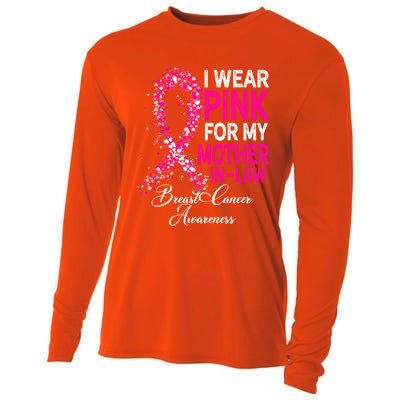 I Wear Pink For My Mother Inmeaningful Giftlaw Breast Cancer Supporter Meaningfu Cooling Performance Long Sleeve Crew