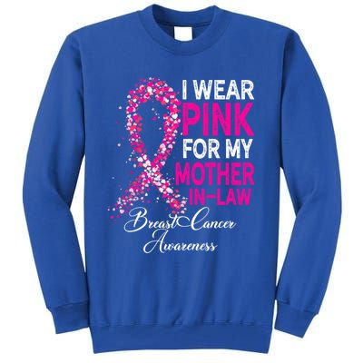 I Wear Pink For My Mother Inmeaningful Giftlaw Breast Cancer Supporter Meaningfu Tall Sweatshirt