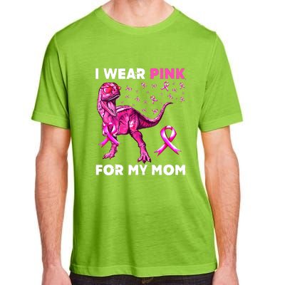 I Wear Pink For My Mom Dinosaur Breast Cancer Awareness Adult ChromaSoft Performance T-Shirt