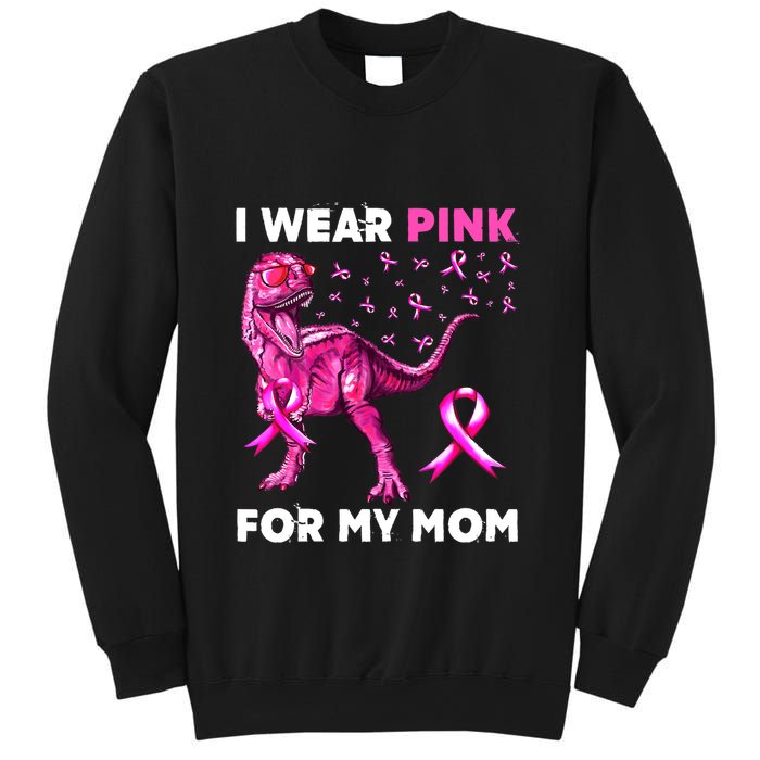 I Wear Pink For My Mom Dinosaur Breast Cancer Awareness Sweatshirt