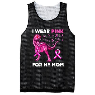 I Wear Pink For My Mom Dinosaur Breast Cancer Awareness Mesh Reversible Basketball Jersey Tank