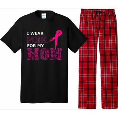 I Wear Pink For My Mom Breast Cancer Awareness Womens Pajama Set