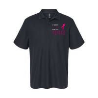 I Wear Pink For My Mom Breast Cancer Awareness Womens Softstyle Adult Sport Polo