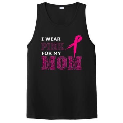 I Wear Pink For My Mom Breast Cancer Awareness Womens PosiCharge Competitor Tank