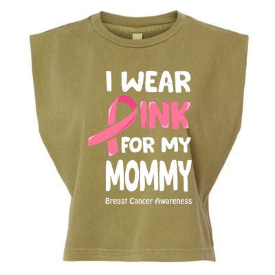 I Wear Pink For My Mommy Breast Cancer Mommy Garment-Dyed Women's Muscle Tee