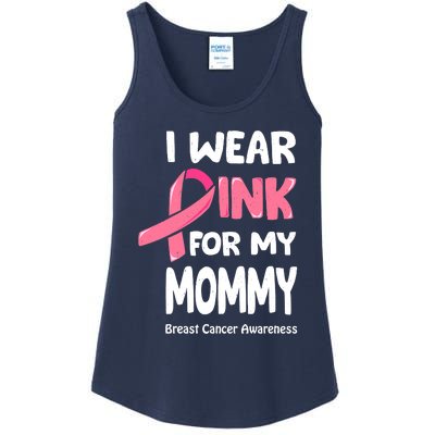 I Wear Pink For My Mommy Breast Cancer Mommy Ladies Essential Tank