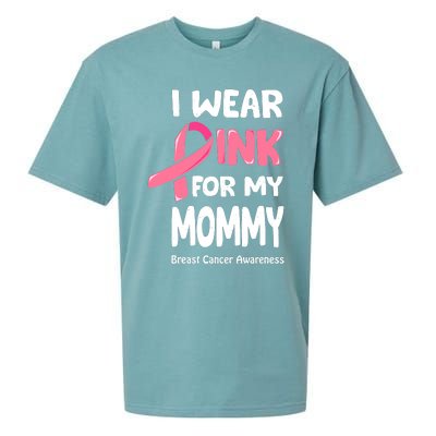 I Wear Pink For My Mommy Breast Cancer Mommy Sueded Cloud Jersey T-Shirt