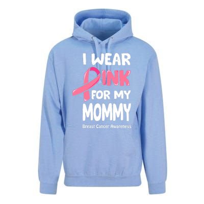 I Wear Pink For My Mommy Breast Cancer Mommy Unisex Surf Hoodie