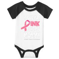 I Wear Pink For My Mommy Breast Cancer Mommy Infant Baby Jersey Bodysuit