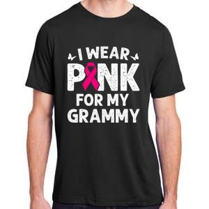 I Wear Pink For My Grammy Breast Cancer Awareness Butterfly Adult ChromaSoft Performance T-Shirt