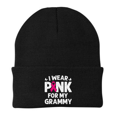 I Wear Pink For My Grammy Breast Cancer Awareness Butterfly Beanie
