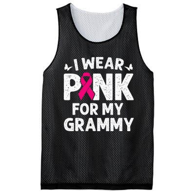 I Wear Pink For My Grammy Breast Cancer Awareness Butterfly Mesh Reversible Basketball Jersey Tank