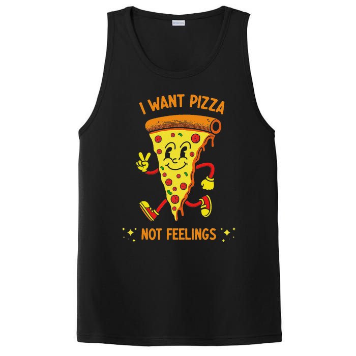 I Want Pizza Not Feelings PosiCharge Competitor Tank