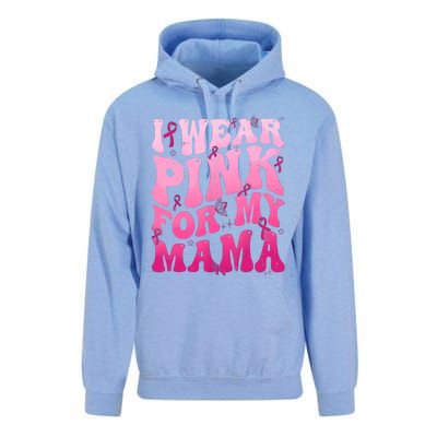 I Wear Pink For My Mama Breast Cancer Support Squads Unisex Surf Hoodie