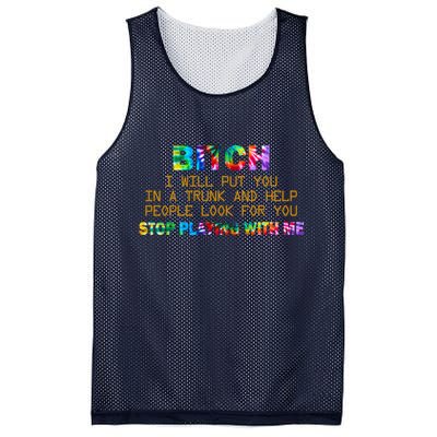 I Will Put You In A Trunk And Help People Look For You Mesh Reversible Basketball Jersey Tank