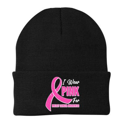 I Wear Pink For Breast Cancer Awareness Beanie