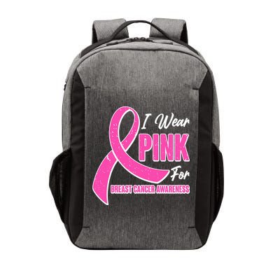 I Wear Pink For Breast Cancer Awareness Vector Backpack