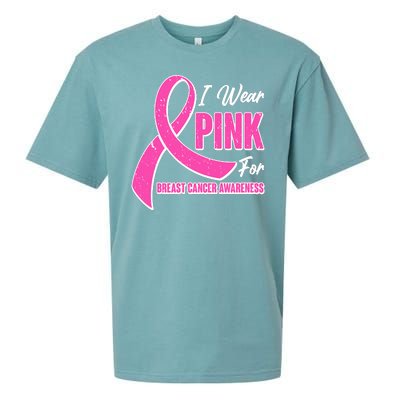 I Wear Pink For Breast Cancer Awareness Sueded Cloud Jersey T-Shirt