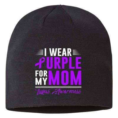 I Wear Purple For My Mom Lupus Awareness Month Sustainable Beanie