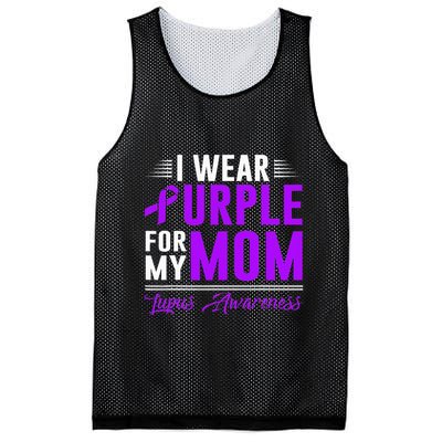 I Wear Purple For My Mom Lupus Awareness Month Mesh Reversible Basketball Jersey Tank