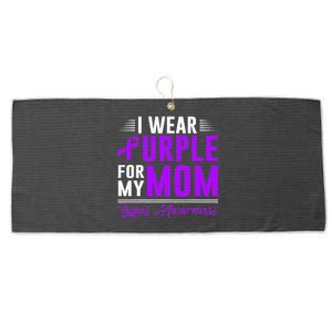 I Wear Purple For My Mom Lupus Awareness Month Large Microfiber Waffle Golf Towel