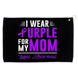 I Wear Purple For My Mom Lupus Awareness Month Grommeted Golf Towel