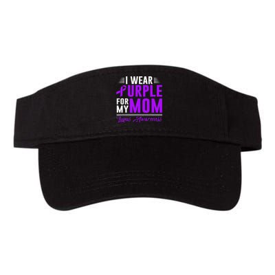 I Wear Purple For My Mom Lupus Awareness Month Valucap Bio-Washed Visor