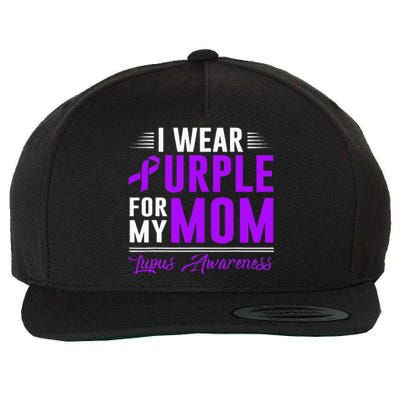 I Wear Purple For My Mom Lupus Awareness Month Wool Snapback Cap