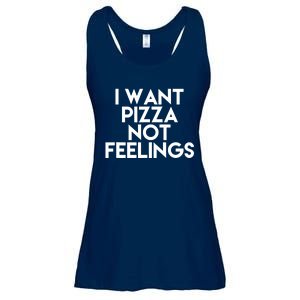 I Want Pizza Not Feelings Ladies Essential Flowy Tank