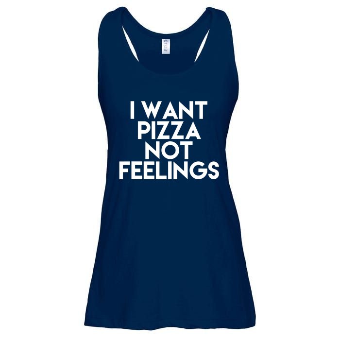 I Want Pizza Not Feelings Ladies Essential Flowy Tank