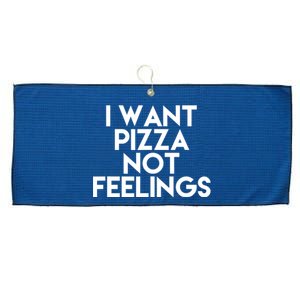 I Want Pizza Not Feelings Large Microfiber Waffle Golf Towel