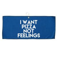 I Want Pizza Not Feelings Large Microfiber Waffle Golf Towel