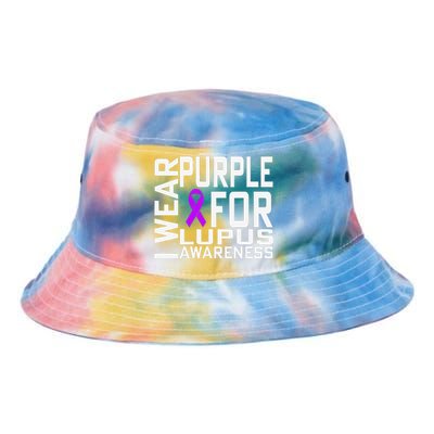 I Wear Purple For Lupus Awareness Month Tie Dye Newport Bucket Hat