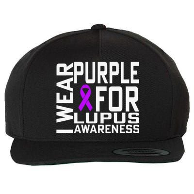 I Wear Purple For Lupus Awareness Month Wool Snapback Cap