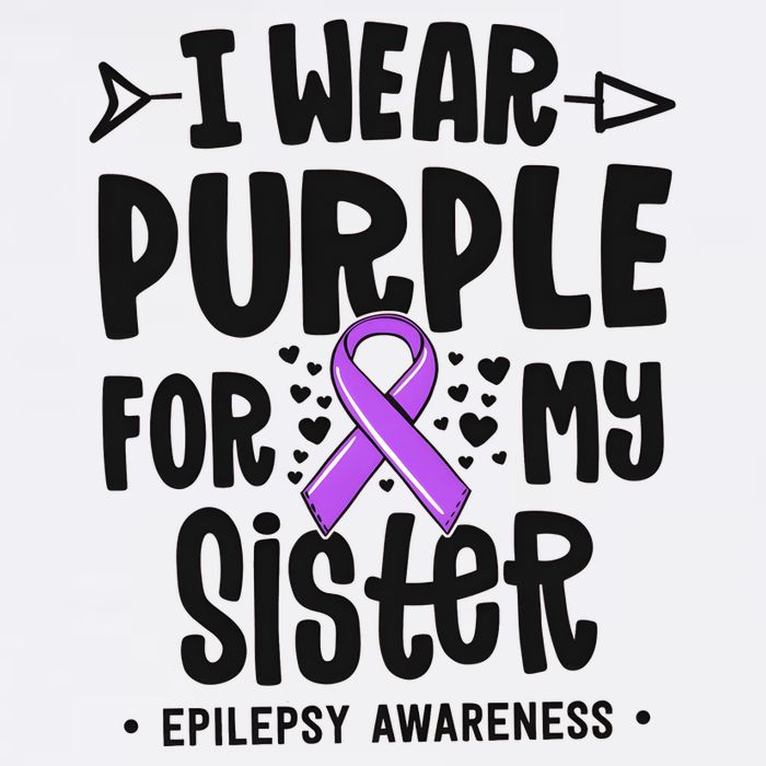 I Wear Purple For My Sister Epilepsy Awareness Poster