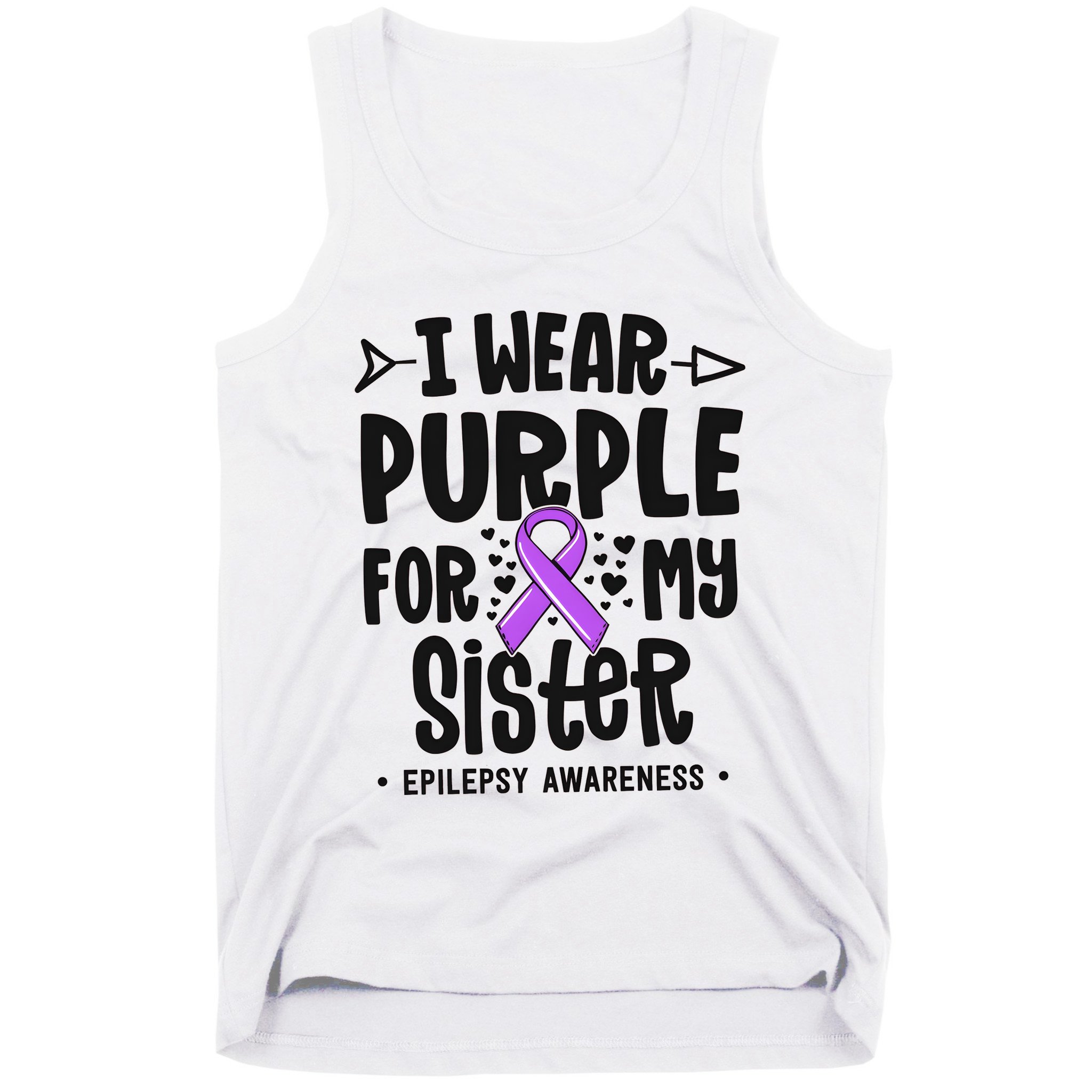 I Wear Purple For My Sister Epilepsy Awareness Tank Top