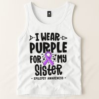 I Wear Purple For My Sister Epilepsy Awareness Tank Top